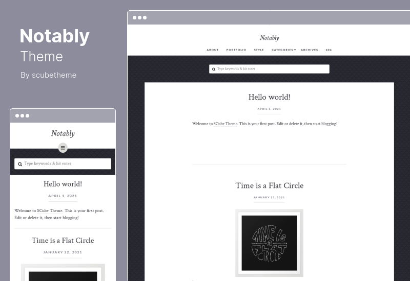 Notablemente Theme - Un tema de WordPress para blogs