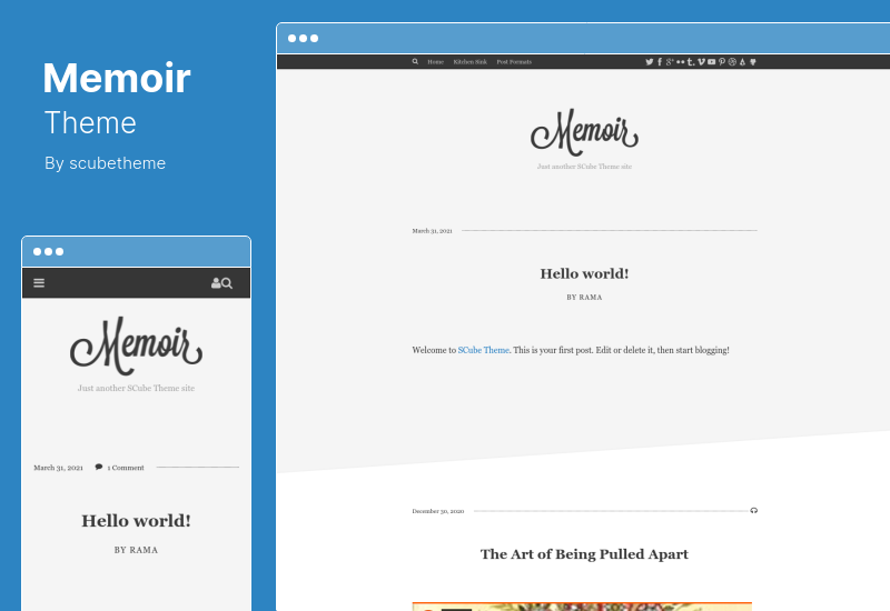 Memoir Theme - WordPress-Theme im Tumblog-Stil