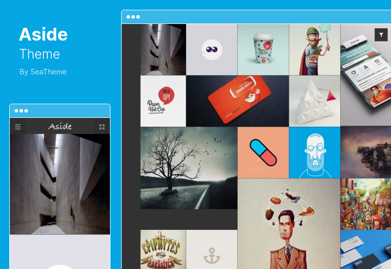 Aside Theme - Portofoliu de fotografii Sidebar Tema WordPress