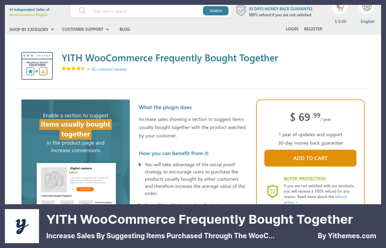 YITH WooCommerce Często kupowana wtyczka - zwiększ sprzedaż poprzez sugerowanie przedmiotów zakupionych za pośrednictwem wtyczki WooCommerce