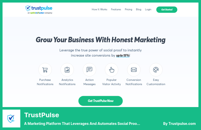 Complemento TrustPulse: una plataforma de marketing que aprovecha y automatiza la prueba social