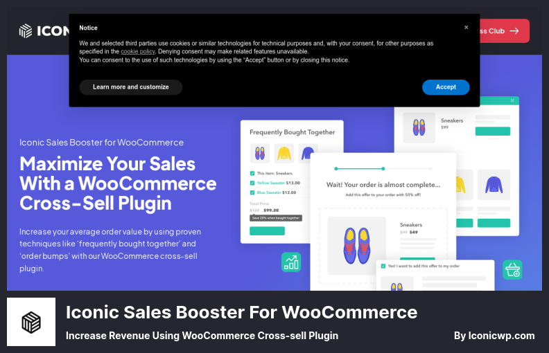 Iconic Sales Booster สำหรับปลั๊กอิน WooCommerce - เพิ่มรายได้โดยใช้ WooCommerce Cross-sell Plugin