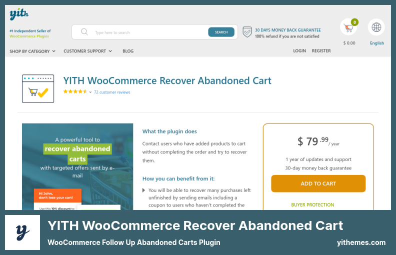 YITH WooCommerce Recover Abandoned Carts Plugin - WooCommerce Follow-Up Abandoned Carts Plugin