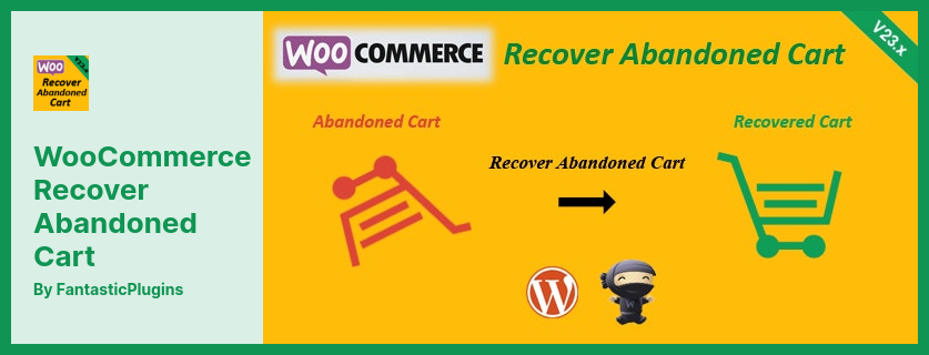 WooCommerce Recover Abandoned Cart Plugin - Stellen Sie die verlassenen Warenkörbe wieder her und steigern Sie den Umsatz