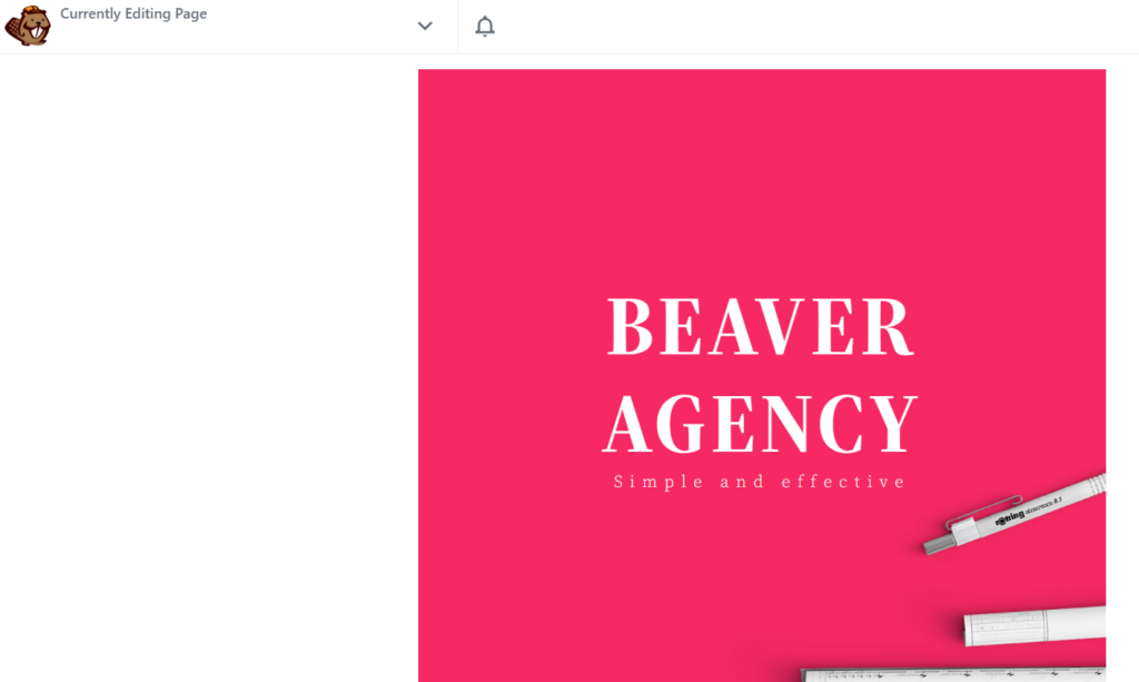 مثال على صف محفوظ في Beaver Builder.