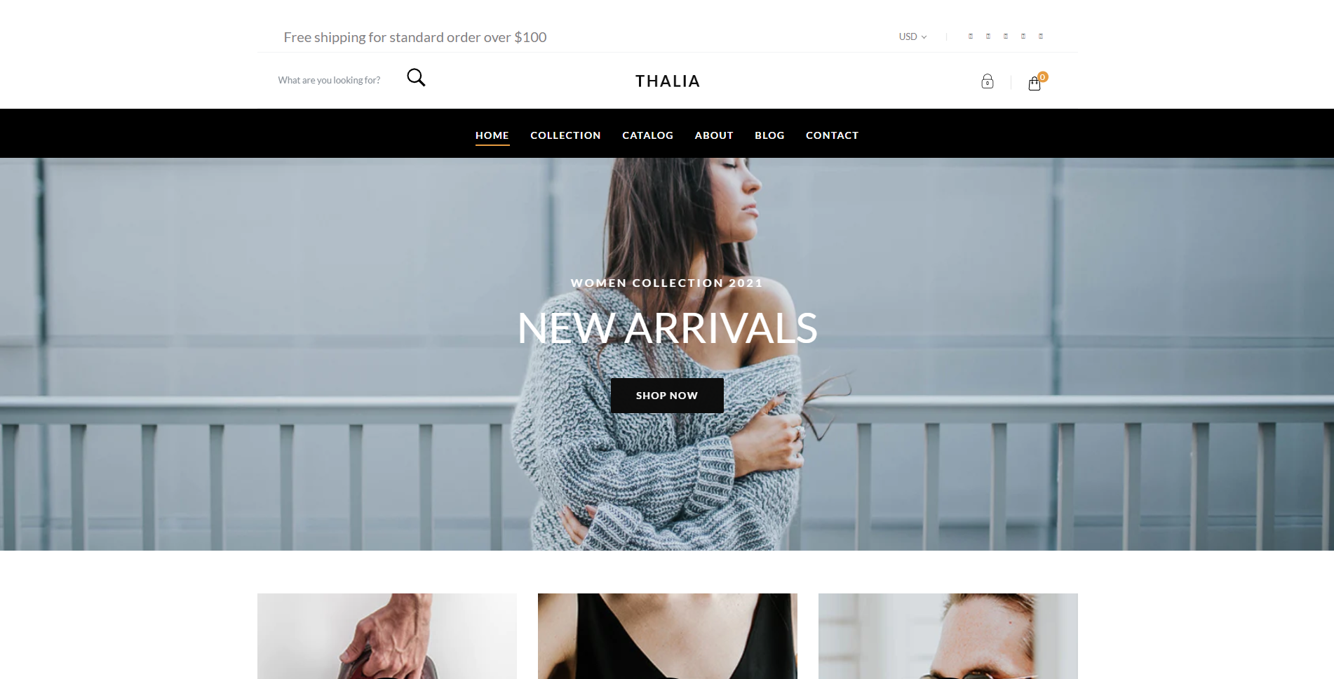 Thalia: temi shopify gratuiti