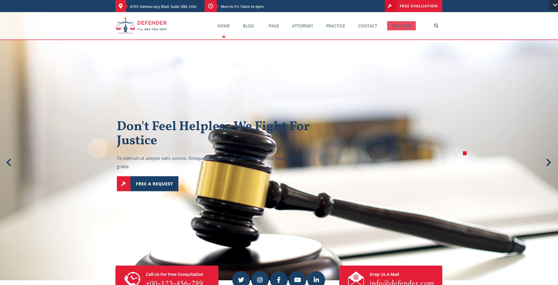 Cabinet d'avocats - meilleurs thèmes wordpress gratuits pour les avocats