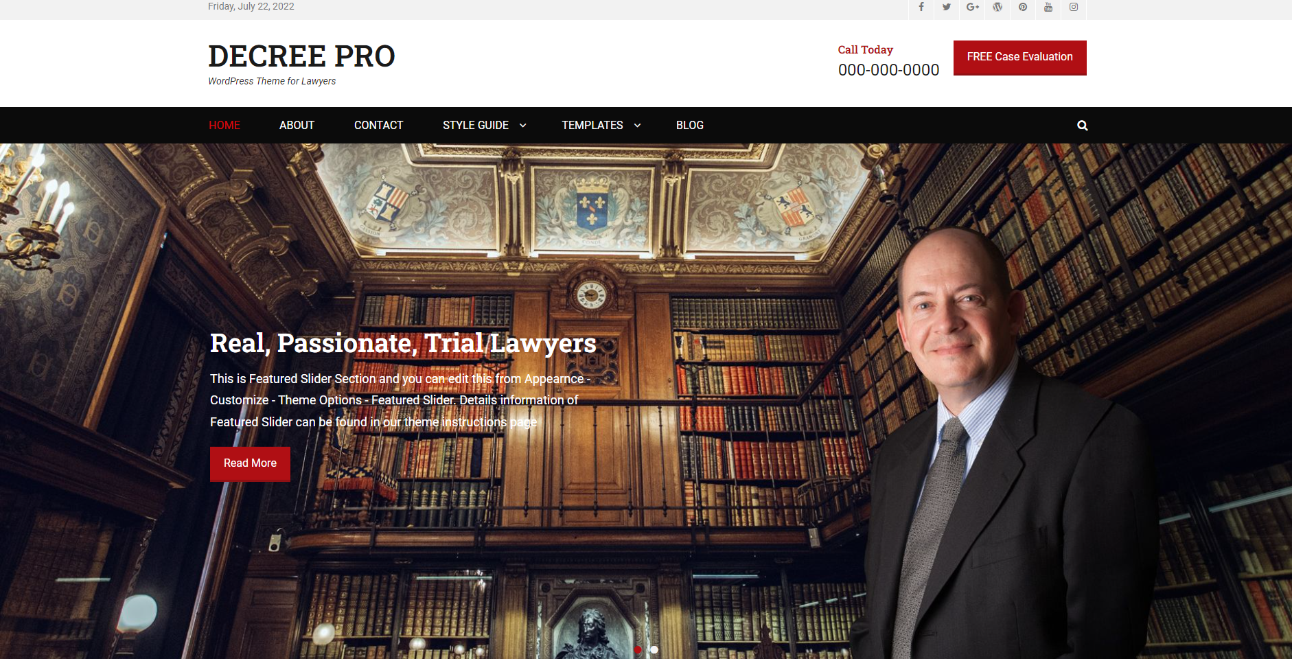 Décret - meilleurs thèmes wordpress gratuits pour les avocats