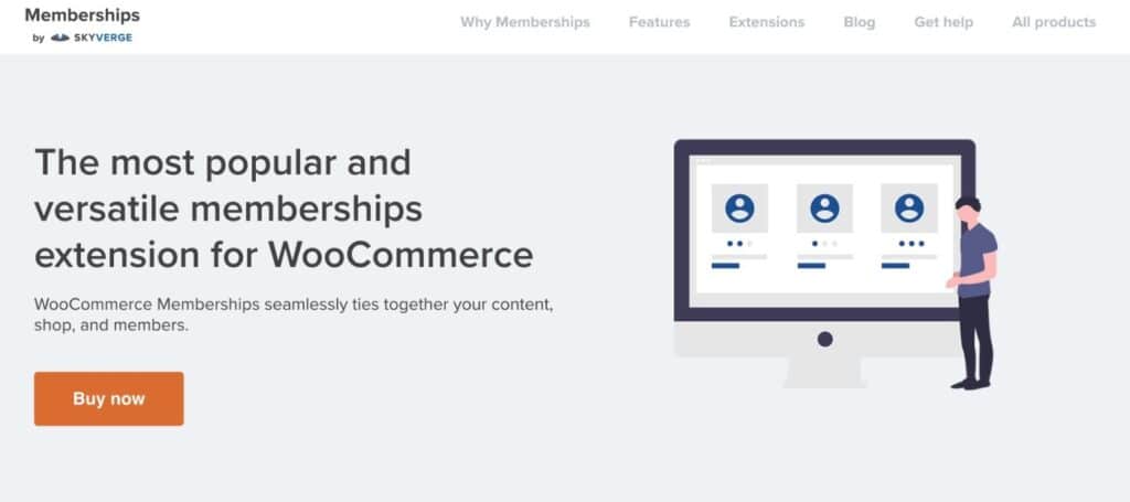 WooCommerce 會員資格插件。