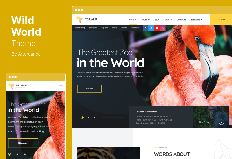 Tema WildWorld - Tema WordPress Nirlaba & Ekologi