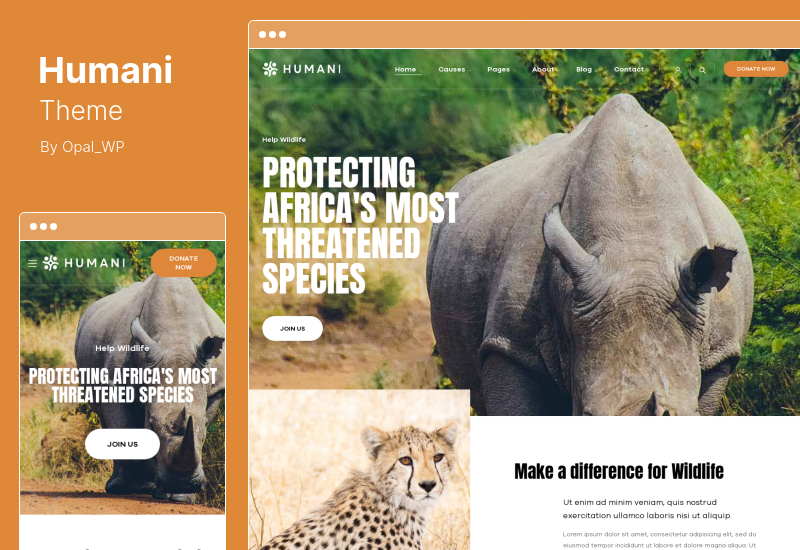 Humani Theme - Tema de WordPress para organizaciones benéficas y sin fines de lucro