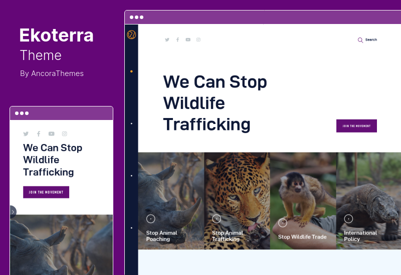 Tema Ekoterra - Tema de WordPress para activismo social, organizaciones sin fines de lucro y ecología