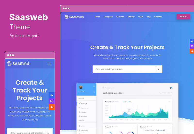 سمة Saasweb - سمة WordPress لمنتجات App Saas