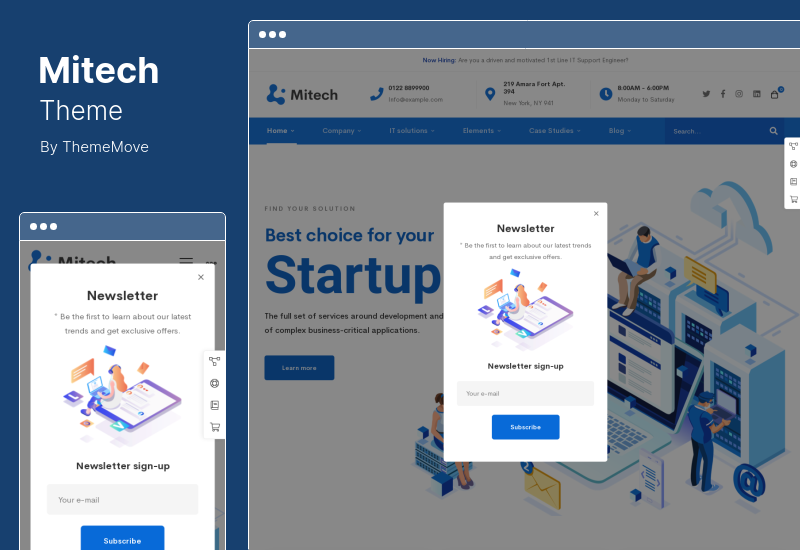 Mitech Theme - Teknoloji BT Çözümleri Hizmetleri WordPress Teması