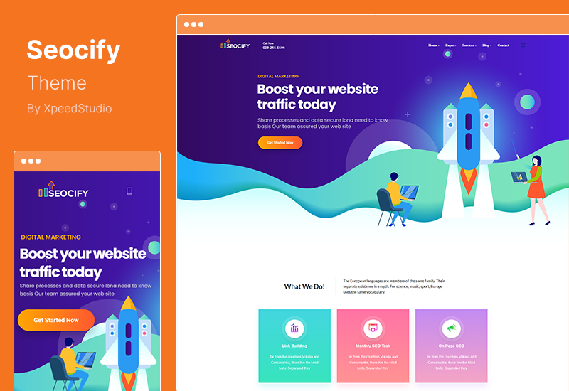 Seocify Teması - SEO Dijital Pazarlama Ajansı WordPress Teması