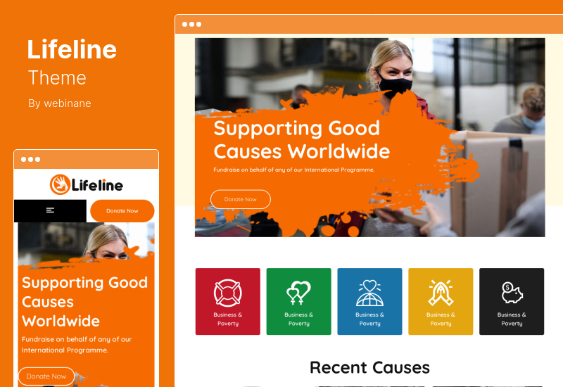 Lifeline Teması - STK, Fon Geliştirme ve Yardım WordPress Teması