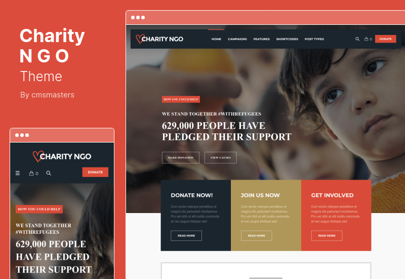 Charity NGO Theme — Тема WordPress для пожертвований и некоммерческих организаций