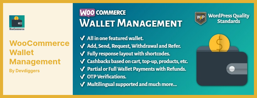 WooCommerce Wallet Management Plugin - WooCommerce-Plugin für virtuelles Geld zur Generierung von Verkäufen