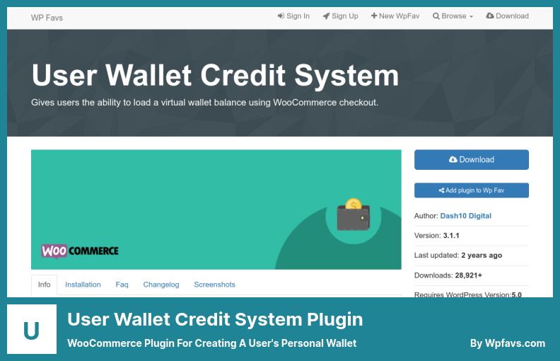 User Wallet Credit System Plugin - 用于创建用户个人钱包的 WooCommerce 插件