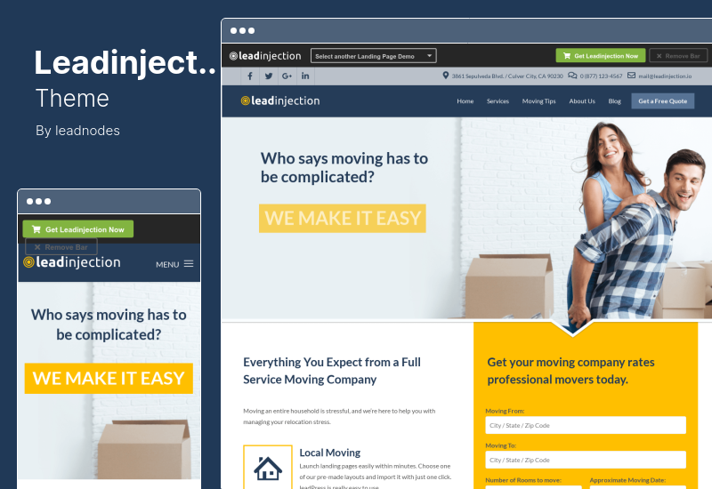Leadinjection-Theme - Landing Page WordPress Theme