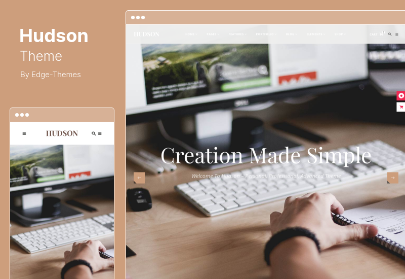 Tema Hudson - Tema WordPress Bisnis Bergaya