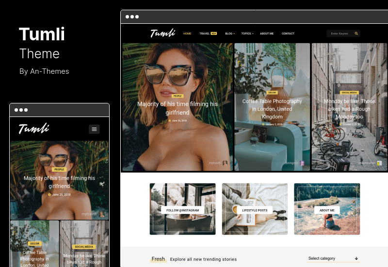 Tumli Theme - Tema WordPress Gaya Masonry Pribadi