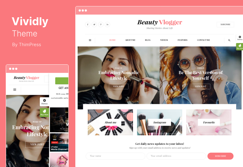 Vividly Theme - Video-Blog-WordPress-Theme