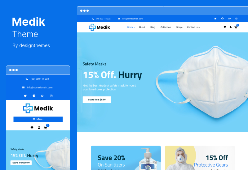 Medik Theme - Медицинский магазин WooCommerce Theme