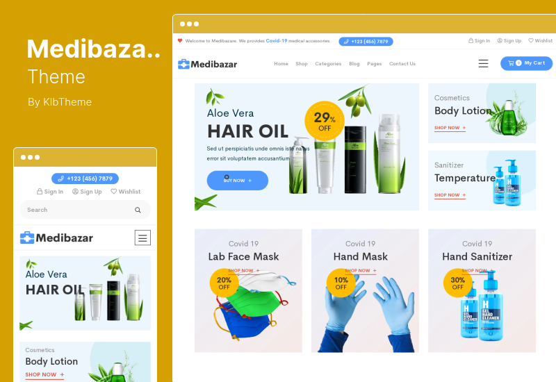 Тема Medibazar — медицинская тема WooCommerce