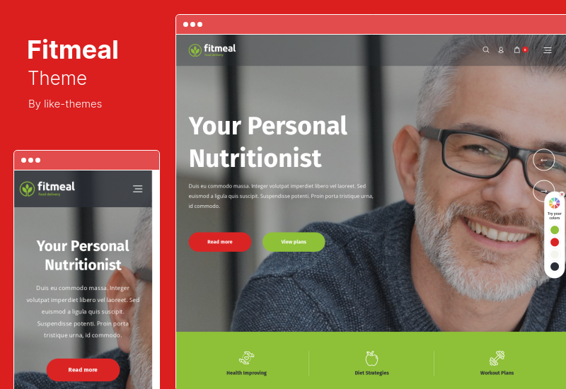Fitmeal Theme - тема WordPress для доставки здоровой еды и диетического питания
