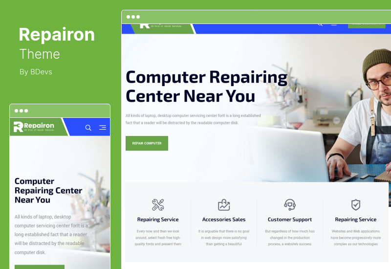 Repairon Theme - Tema de WordPress para múltiples servicios de reparación