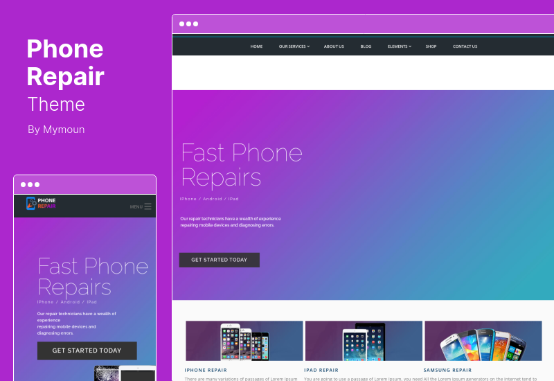 PhoneRepair Theme - Tema de WordPress para tienda de dispositivos móviles