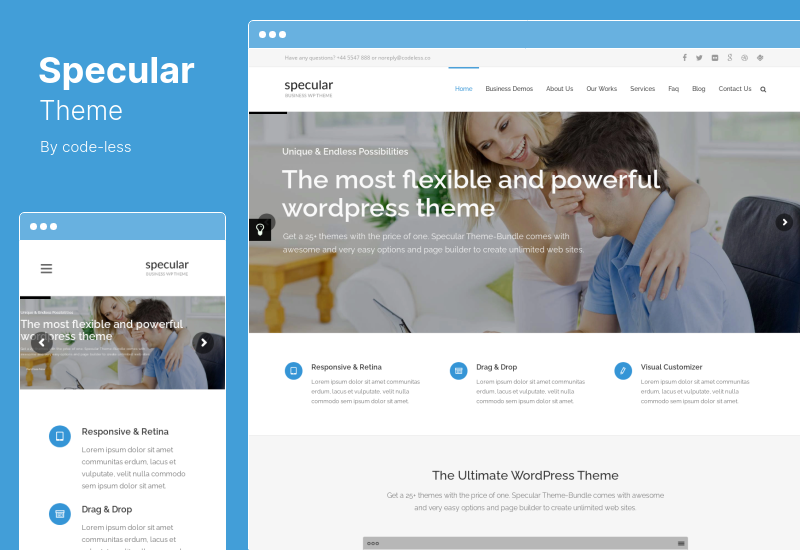 Specular Theme - ธีม WordPress อเนกประสงค์สำหรับธุรกิจ