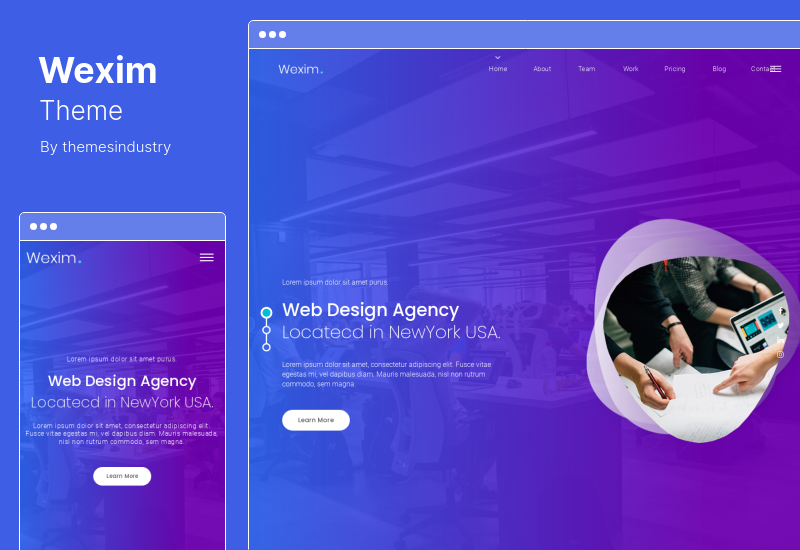 Wexim Theme — одностраничная тема WordPress с параллаксом