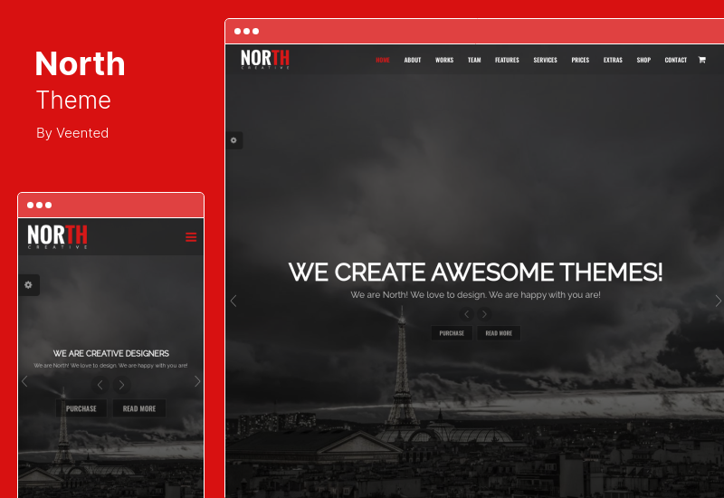 ธีมเหนือ - หนึ่งหน้า Parallax WordPress Theme