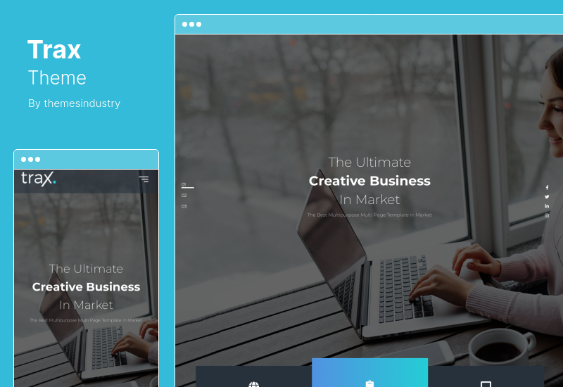 Trax テーマ - One Page Parallax WordPress テーマ