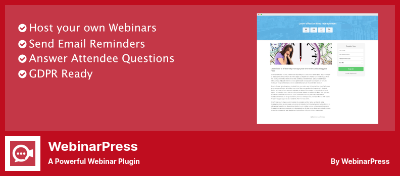 WebinarPress Plugin - ปลั๊กอิน Webinar อันทรงพลัง