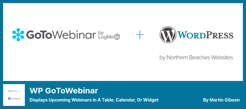 Plugin WP GoToWebinar - Menampilkan Webinar yang Akan Datang di Tabel, Kalender, atau Widget