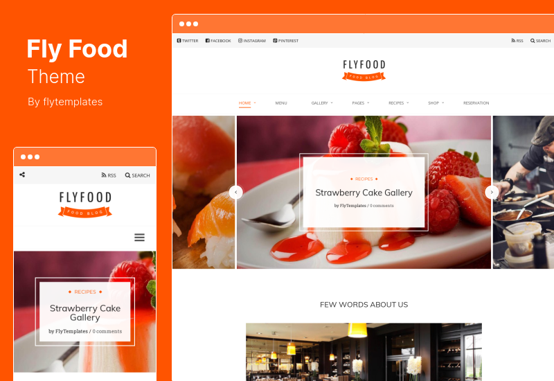 FlyFood 主題 - 餐飲和食品 WordPress 主題