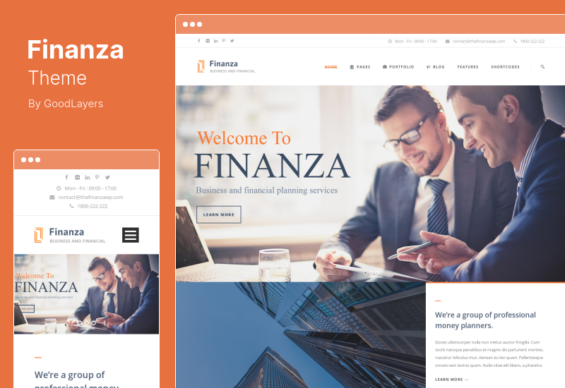 Finanza Theme - Tema de WordPress para negocios y finanzas