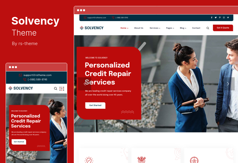Solvency Theme - Tema de WordPress para finanzas y reparación de crédito
