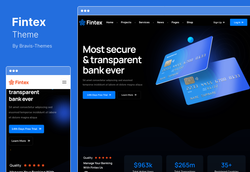 Fintex Theme - тема WordPress для консалтинга и финансов