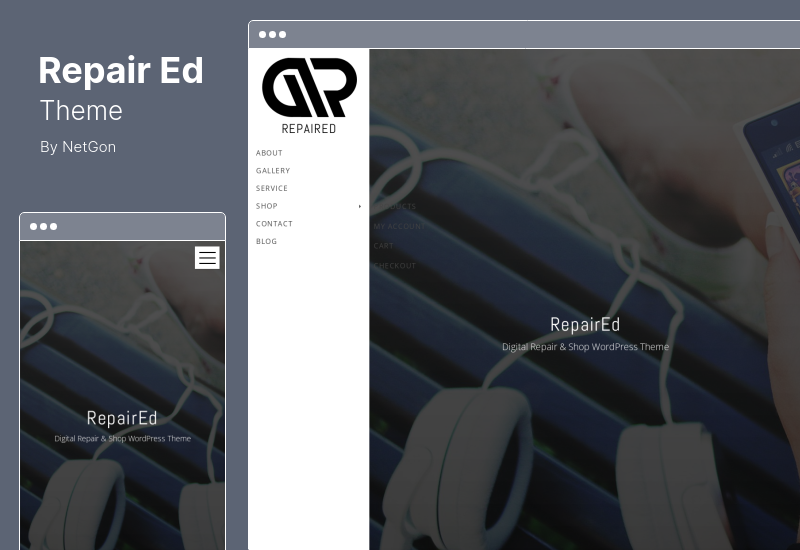 RepairEd 主題 - 數字維修和商店 WordPress 主題