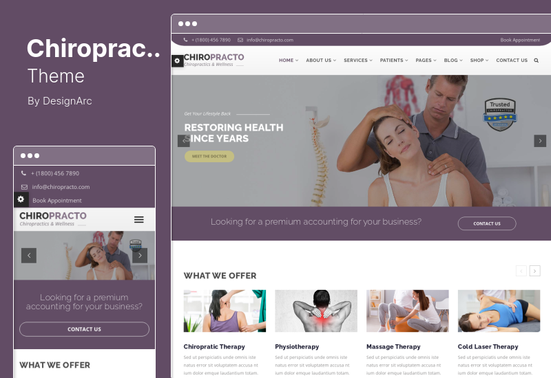 Chiropracto Theme - тема WordPress для физиотерапии