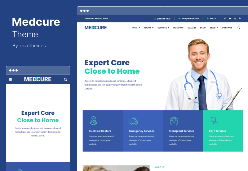 Medcure Theme - Тема WordPress о здоровье и медицинском обслуживании