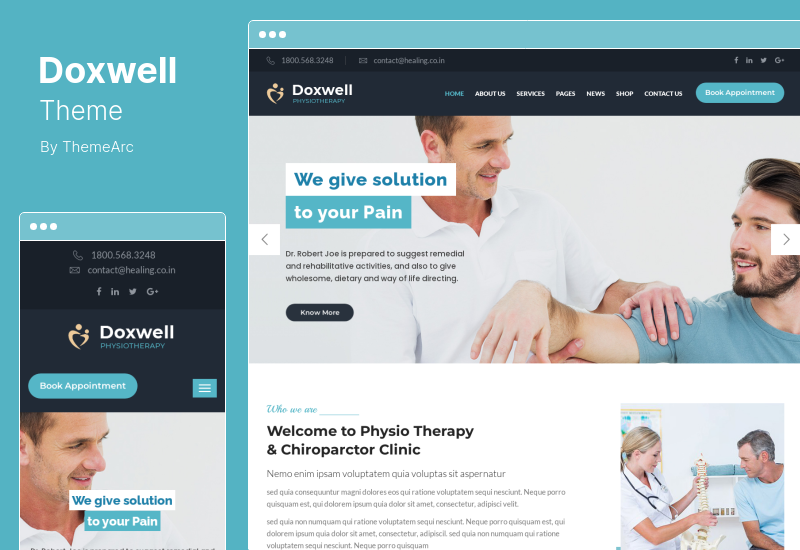 Doxwell テーマ - 理学療法の WordPress テーマ