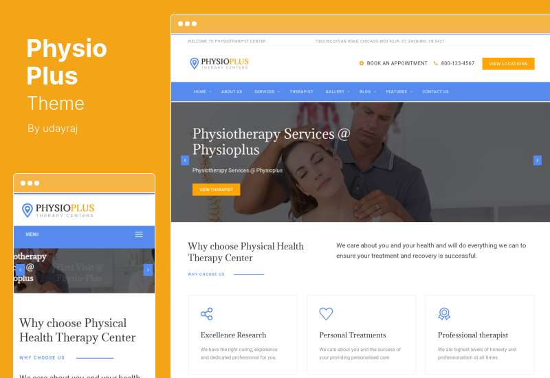 Physio Plus Theme - тема WordPress для физиотерапии