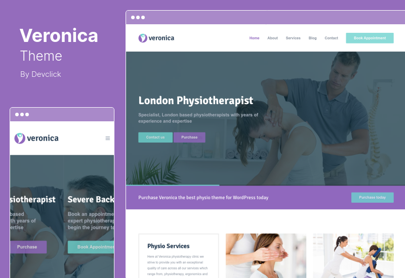 Veronica Theme — физиотерапия, медицинская тема WordPress