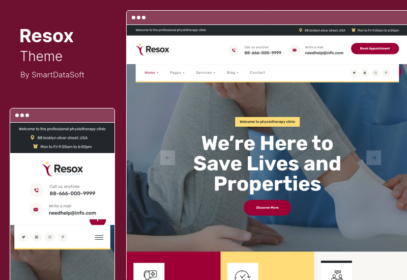 Resox Theme - Тема WordPress для физиотерапии