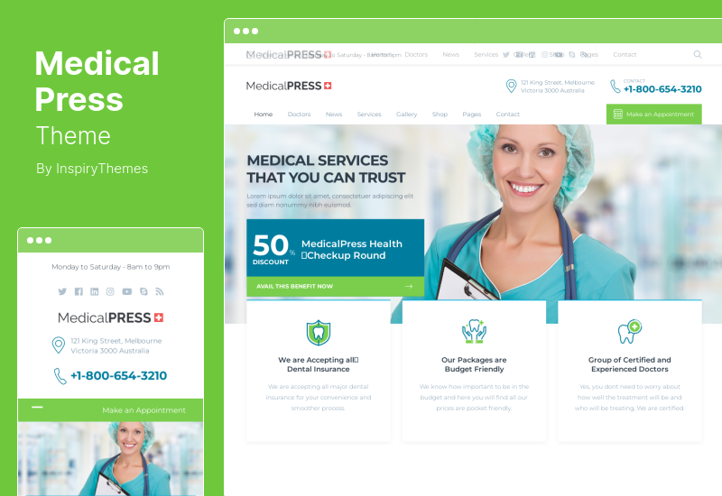 MedicalPress 테마 - 건강 WordPress 테마